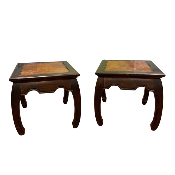 Vintage Ming Style End Table Pair Available for Custom Lacquer!