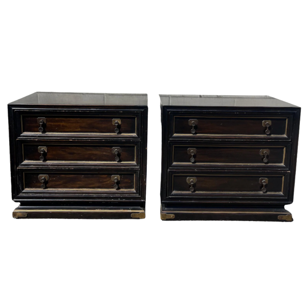 American of Martinsville Large Brass Nightstands/Chest Available for Custom Lacquer