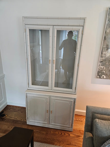 Vintage Dixie Furniture Two-Piece Bookcase with Hutch Available for Custom Lacquer!