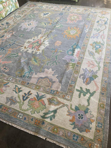 9 x 12 Handmade Oushak Rug Available and Ready to Ship - Hibiscus House