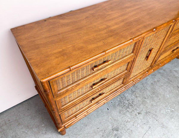 Vintage American of Martinsville Faux Bamboo Credenza Available for Custom Lacquer - Hibiscus House