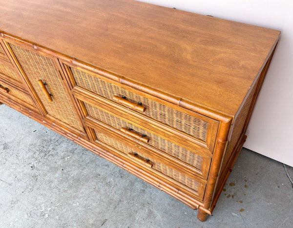 Vintage American of Martinsville Faux Bamboo Credenza Available for Custom Lacquer - Hibiscus House