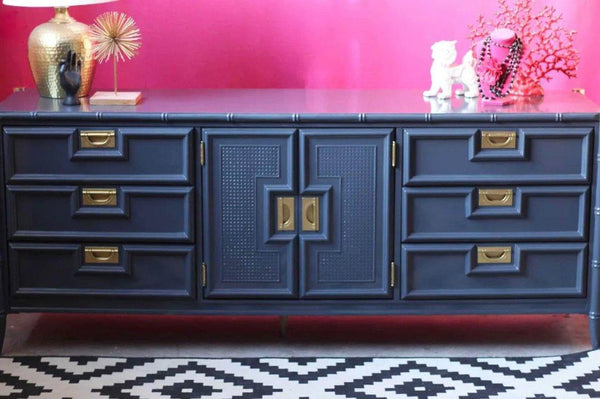 Stanley Furniture Faux Bamboo Dresser with Double Doors Available for Custom Lacquer - Hibiscus House