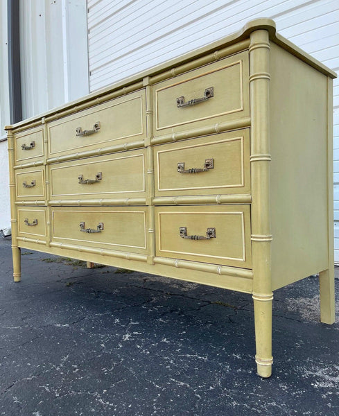 Vintage Henry Link Bali Hai Faux Bamboo Triple Dresser Available for Lacquer! - Hibiscus House