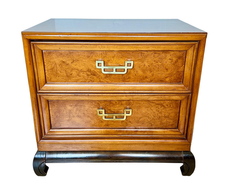 Single Henry Link Mandarin Chinoiserie Style Nightstand Available for Lacquer