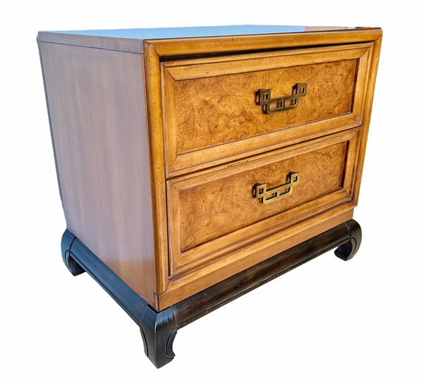 Single Henry Link Mandarin Chinoiserie Style Nightstand Available for Lacquer