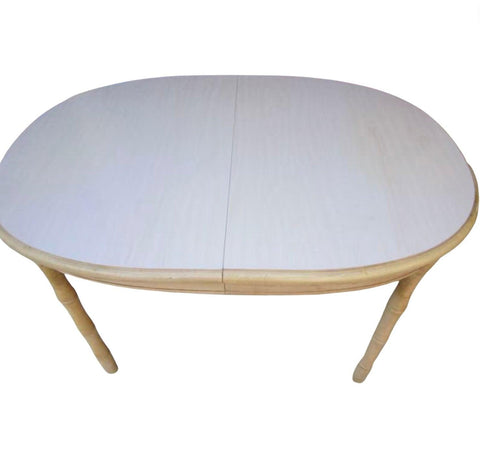 Broyhill Furniture Faux Bamboo Dining Table with Leaf Available for Custom Lacquer - Hibiscus House