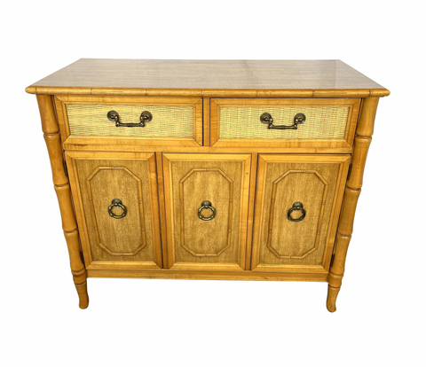 Vintage Faux Bamboo Server by Broyhill Furniture Available for Custom Lacquer!