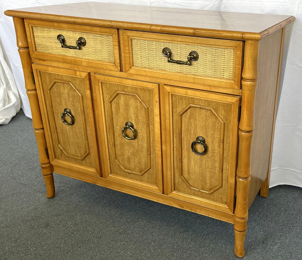 Vintage Faux Bamboo Server by Broyhill Furniture Available for Custom Lacquer!