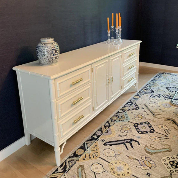 Cellini Furniture Faux Bamboo Credenza Available for Custom Lacquer - Hibiscus House