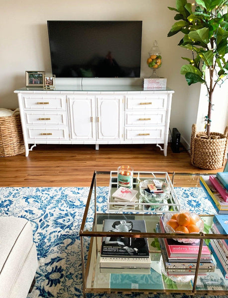 Cellini Furniture Faux Bamboo Credenza Available for Custom Lacquer - Hibiscus House