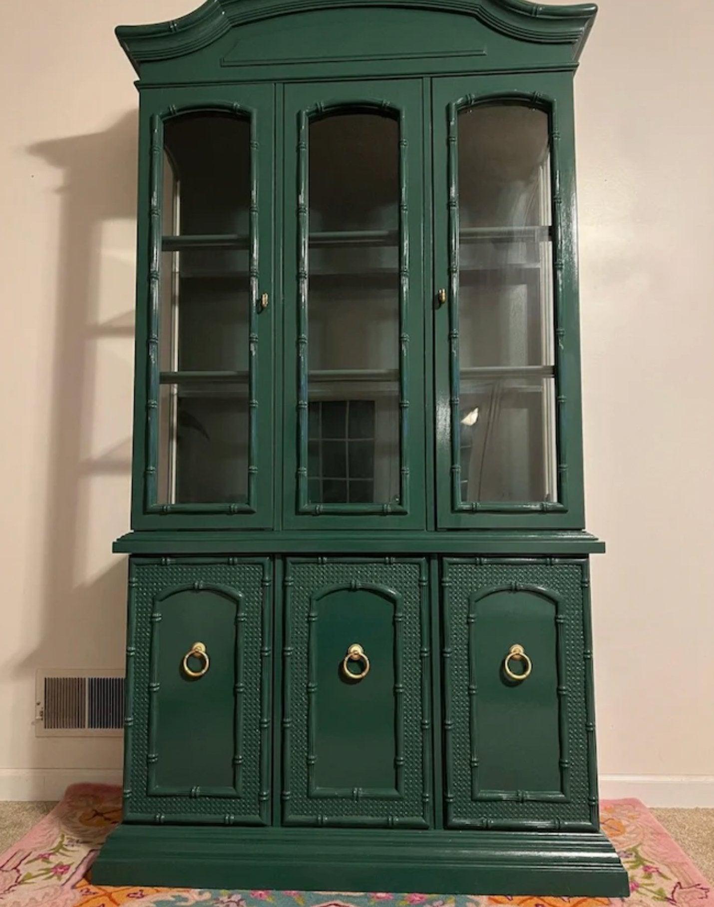 Green hutch cabinet online