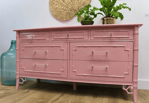 Vintage Thomasville Allegro Faux Bamboo Dresser Available for Custom Lacquer! - Hibiscus House