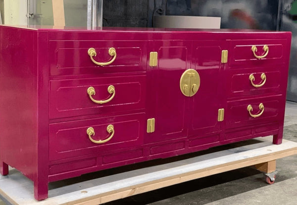 Century Furniture Sobota Collection Chinoiserie Style Credenza Available for Custom Lacquer - Hibiscus House