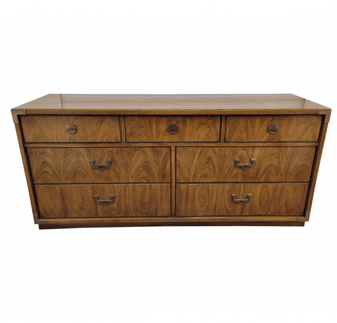 Vintage Thomasville Huntley Campaign Style Wood Dresser Available for Lacquer - Hibiscus House