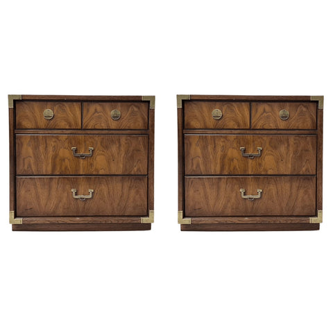 Vintage Pair of Thomasville Huntley Large Nightstands or Chest Available for Lacquer - Hibiscus House