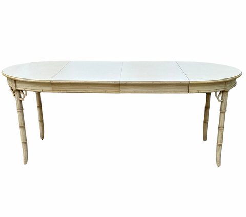 Vintage Thomasville Allegro Faux Bamboo Dining/Game Table With Fretwork Available for Custom Lacquer!