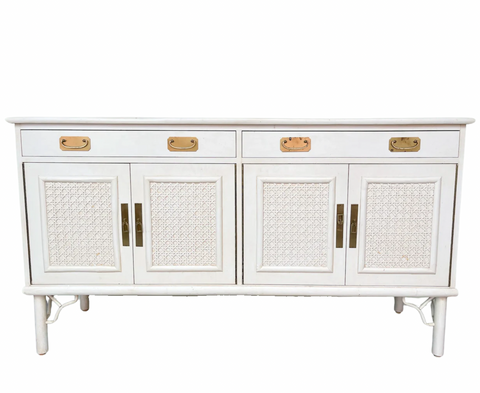 Vintage Ficks Reed Rattan and Cane Buffet Available for Custom Lacquer!