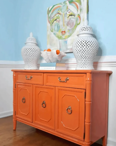 Vintage Broyhill Faux Bamboo Server Available for Custom Lacquer!