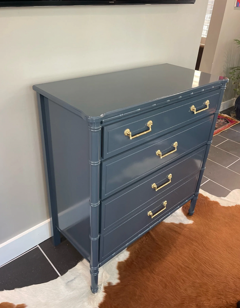 PAIR of Vintage Classic Faux Bamboo Bachelors Chest Available for Custom Lacquer!