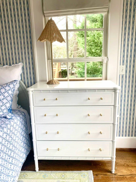 PAIR of Vintage Classic Faux Bamboo Bachelors Chest Available for Custom Lacquer!