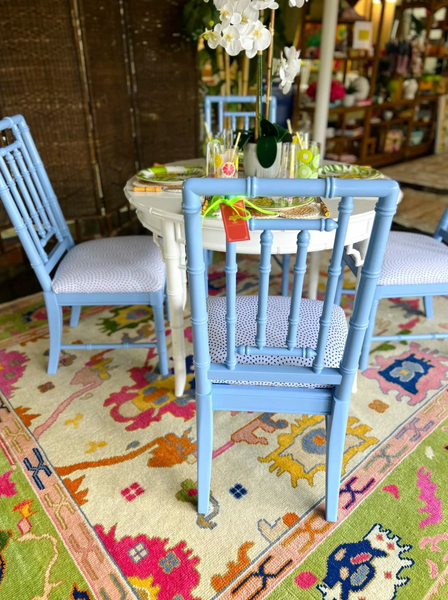 Vintage Thomasville Allegro Faux Bamboo Set of Four Chairs Available for Custom Lacquer!