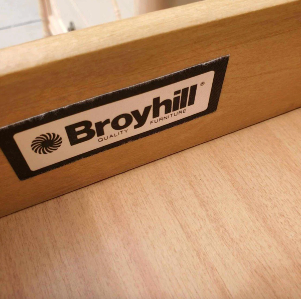 Vintage Faux Bamboo Broyhill Three-Drawer Large Nightstand Pair Available for Lacquer