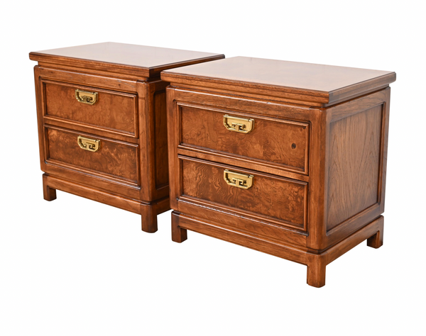 Vintage Thomasville Mystique Collection Chinoiserie Style Nightstands Pair Available for Custom Lacquer! - Hibiscus House