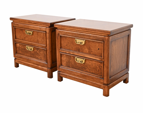 Vintage Thomasville Mystique Collection Chinoiserie Style Nightstands Pair Available for Custom Lacquer!