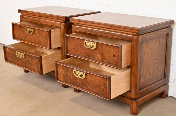 Vintage Thomasville Mystique Collection Chinoiserie Style Nightstands Pair Available for Custom Lacquer! - Hibiscus House