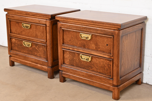 Vintage Thomasville Mystique Collection Chinoiserie Style Nightstands Pair Available for Custom Lacquer! - Hibiscus House