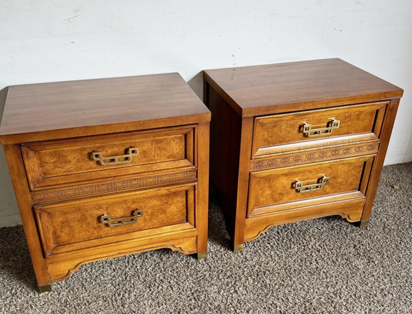 Vintage Henry Link Mandarin Collection Nightstand Pair Available for Custom Lacquer!