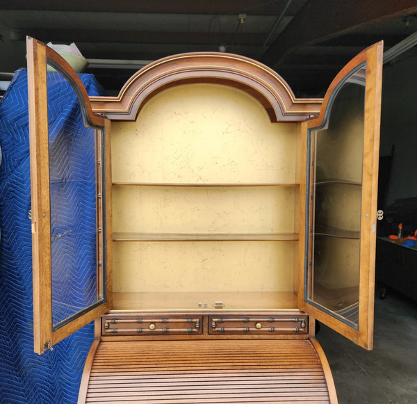 Vintage 1960s Jasper Bamboo Secretary Desk Available for Lacquer - Hibiscus House