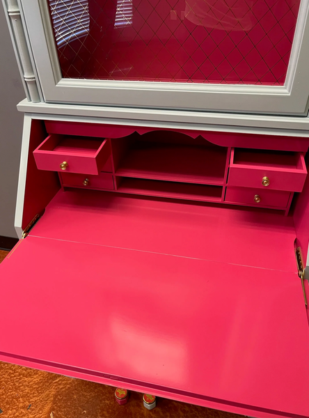 Vintage 1960s Jasper Bamboo Secretary Desk Available for Lacquer - Hibiscus House