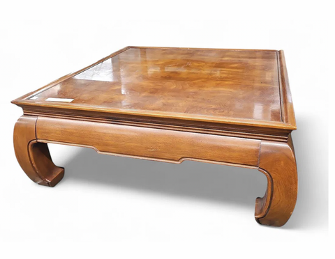 Vintage Thomasville Ming Style All-Wood Coffee Table Available for Custom Lacquer