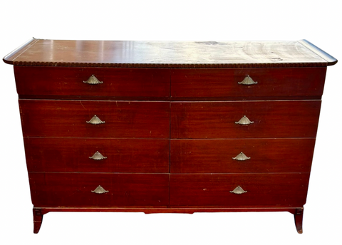 Vintage Rway Furniture Pagoda Regency Style 8 Drawer Dresser Available for Custom Lacquer