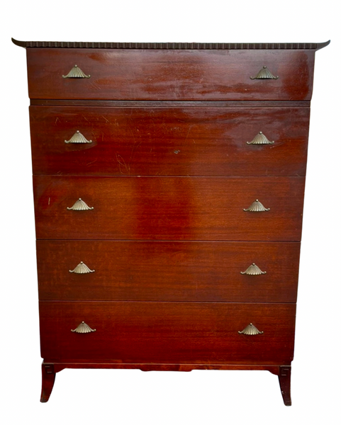 Vintage Rway Furniture Pagoda Style Tallboy Dresser Available for Custom Lacquer - Hibiscus House