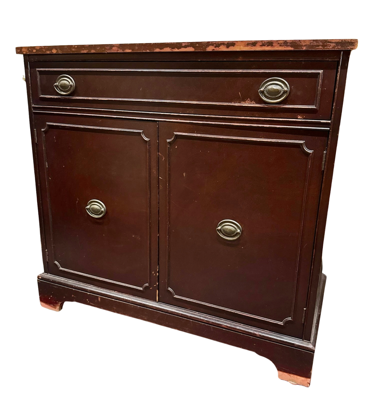1940's Traditional Style Mahogany Serving Chest Available for Custom Lacquer
