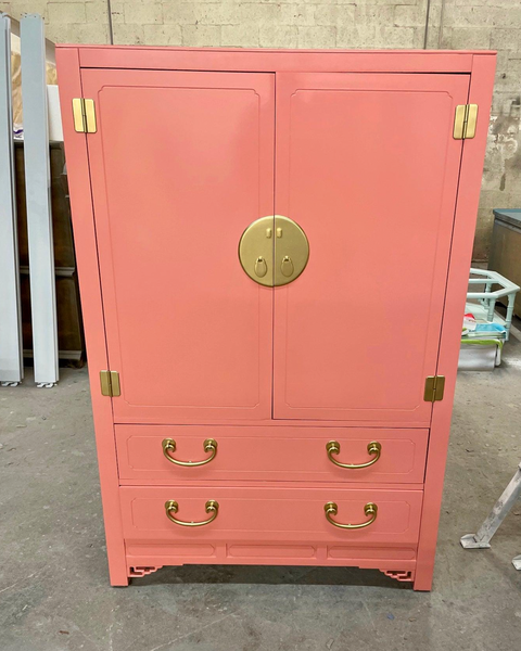 Vintage Thomasville Mystique Armoire Available for Custom Lacquer - Hibiscus House