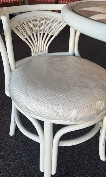 Vintage Rattan Honeymoon Table and Chairs Available to Customize!