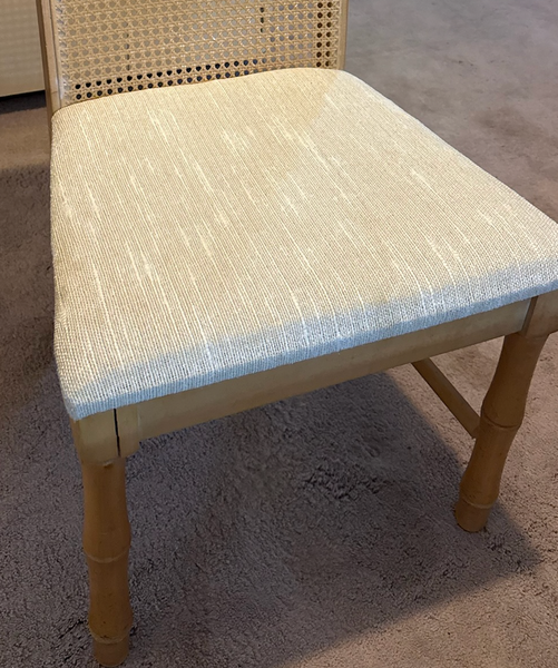 Vintage Set of Six Broyhill Furniture Faux Bamboo and Cane Dining Chairs Available for Custom Lacquer! - Hibiscus House