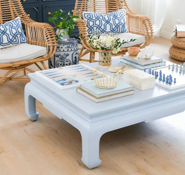 Vintage Square Ming Style All Wood Coffee Table Available for Custom Lacquer - Hibiscus House