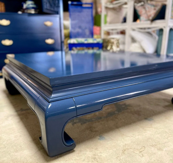 Vintage Square Ming Style All Wood Coffee Table Available for Custom Lacquer - Hibiscus House