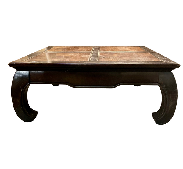 Vintage Square Ming Style All Wood Coffee Table Available for Custom Lacquer - Hibiscus House