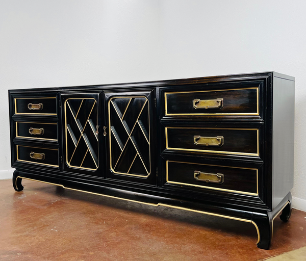 Vintage American of Martinsville Ming Chippendale Credenza Available for Custom Lacquer - Hibiscus House