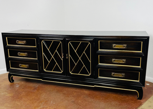 Vintage American of Martinsville Ming Chippendale Credenza Available for Custom Lacquer - Hibiscus House