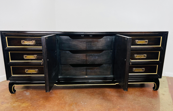 Vintage American of Martinsville Ming Chippendale Credenza Available for Custom Lacquer - Hibiscus House