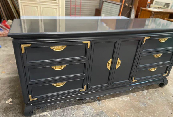 Vintage American of Martinsville Ming Chippendale Credenza Available for Custom Lacquer - Hibiscus House