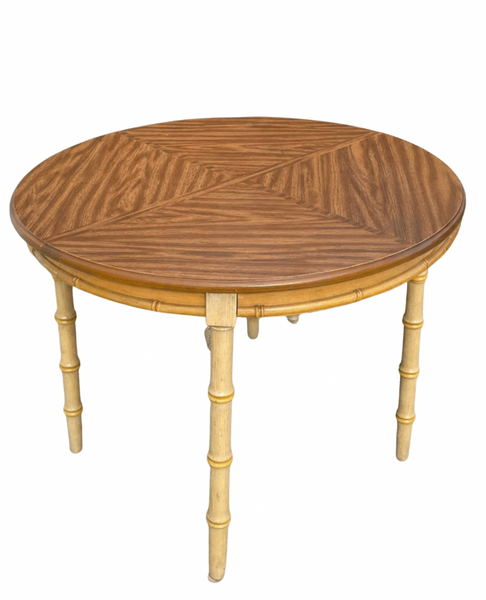 Vintage Stanley Furniture Faux Bamboo Game Table Available for Custom Lacquer! - Hibiscus House