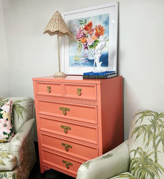 Vintage Dixie Shangrilah Tallboy Chest of Drawers Available for Custom Lacquer